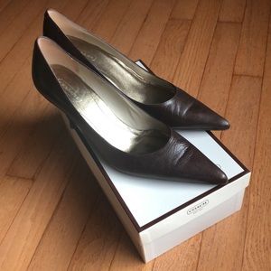 Coach Amy Tumbled Kidskin Chestnut 11 M New In Box